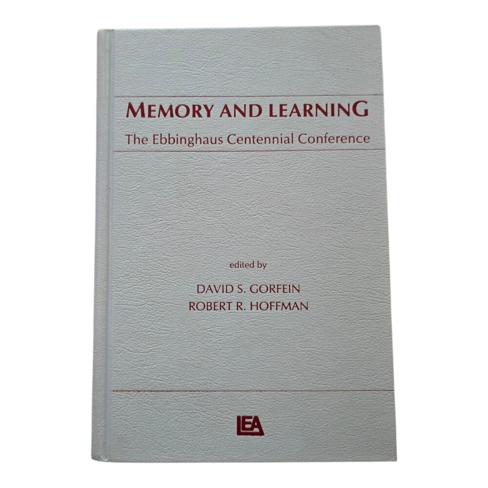 Memory Learning Ebbinghaus Centennial Conference edited by D Gorfein R Hoffman